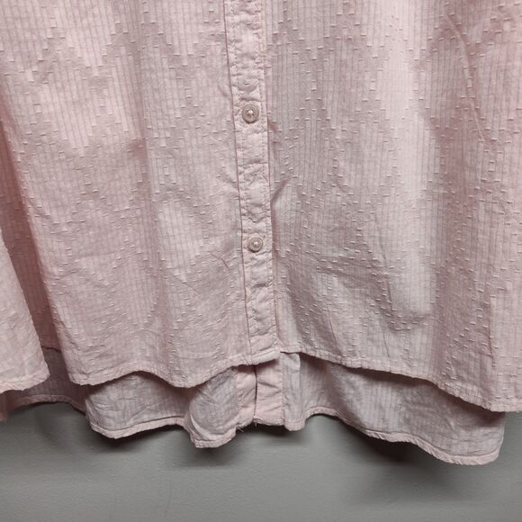 Wonderly Button Down Shirt Women Plus Size 4X Pink Cotton Spring Casual Feminine - Picture 4 of 8